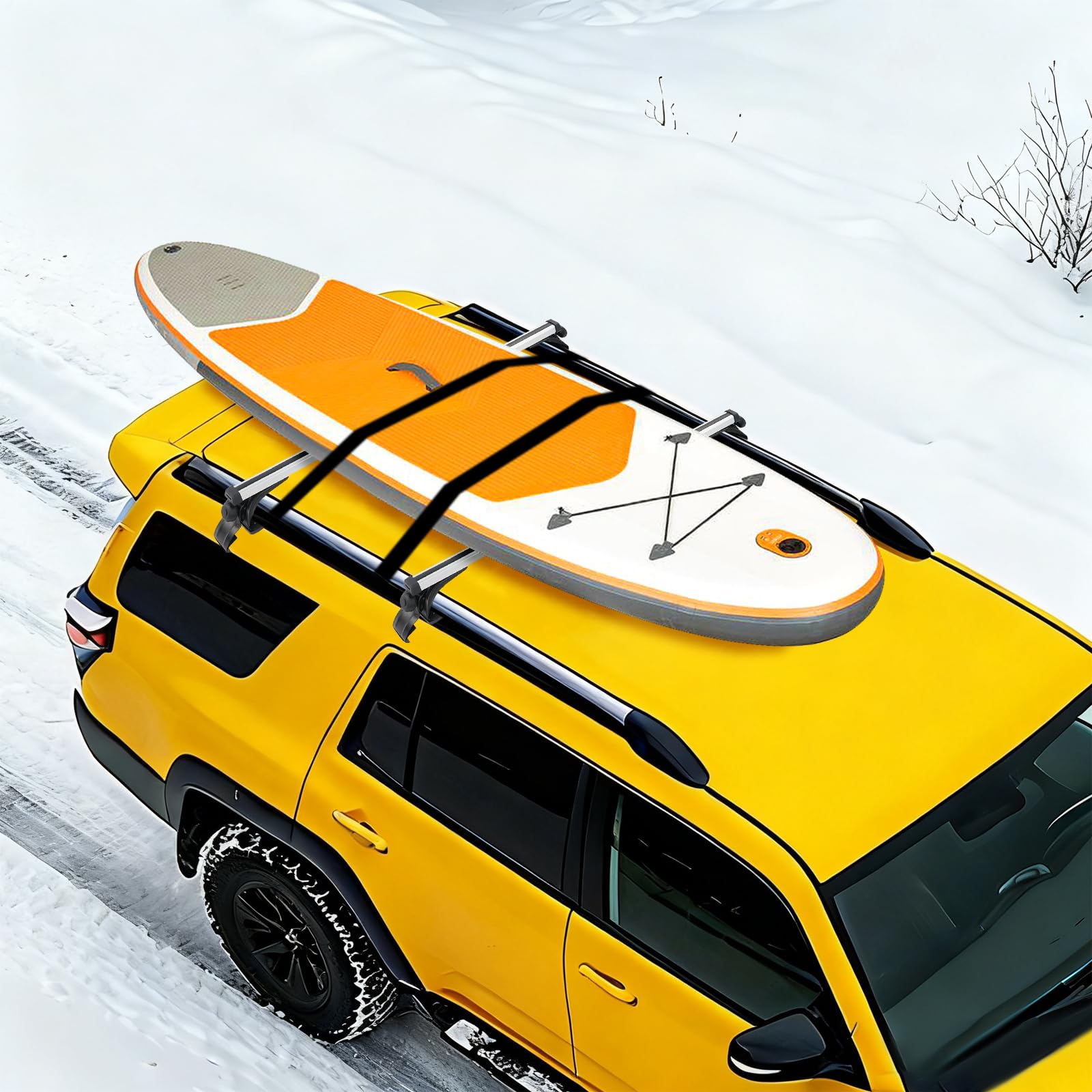 Barre portatutto per auto, universali, 75 kg, in alluminio, 122-130 cm, per SUV, auto, bagagli, bicicletta