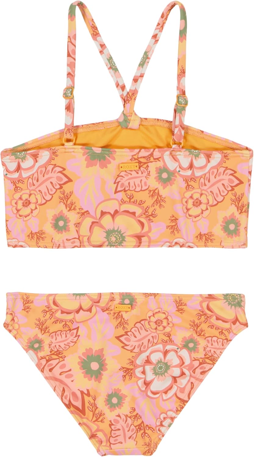 Roxy Girls' Two-Piece Bikini Swimsuit Set, UPF 50+ Sun Protection, Quick-Dry... - Picture 9 of 44