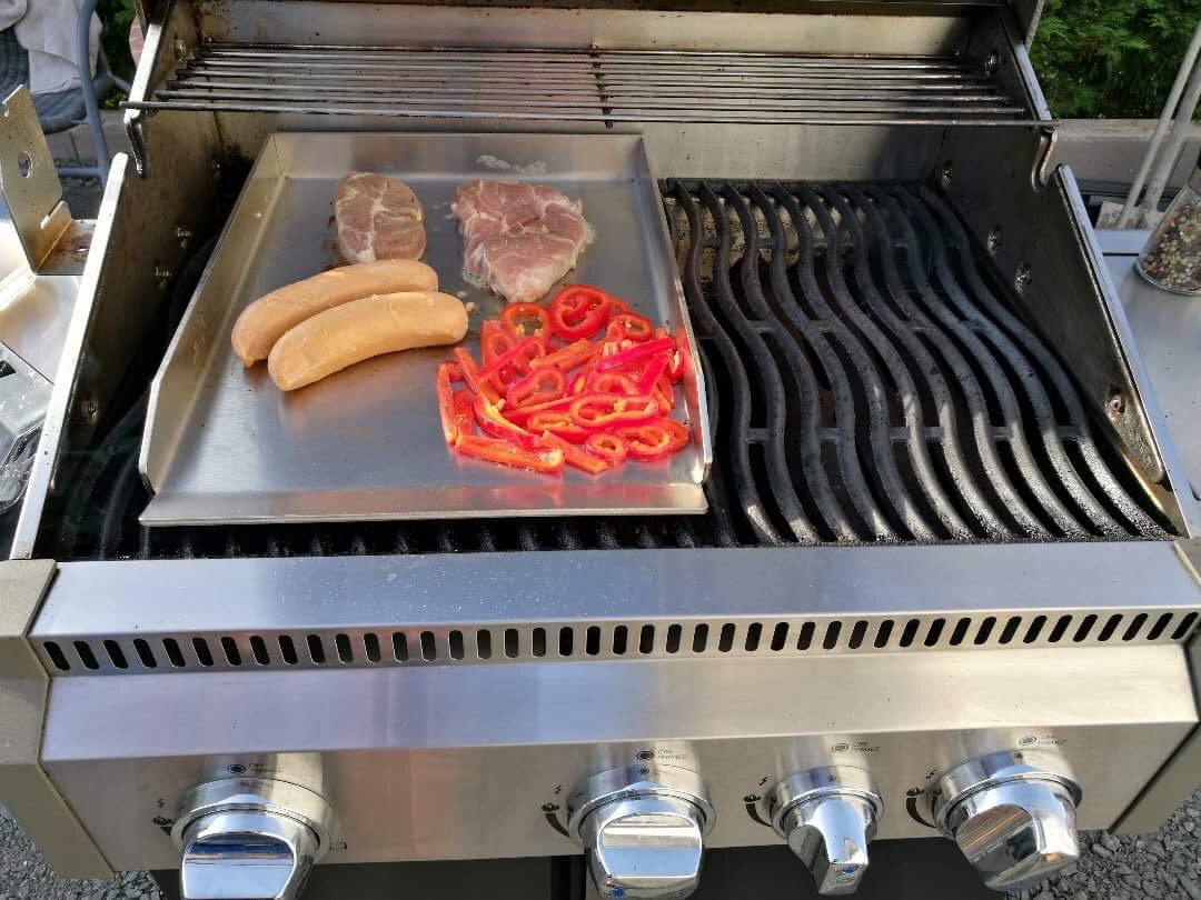 Edelstahl Plancha/Griddle-Plate/Bratplatte/Burger Platte 460 x 360