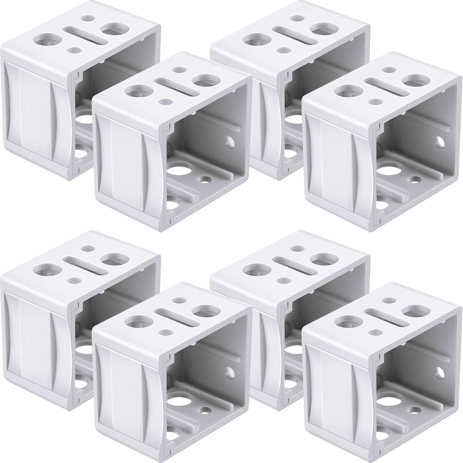 Snapklik.com : 8 Pieces 1 Inch Blind Brackets White Profile Box ...