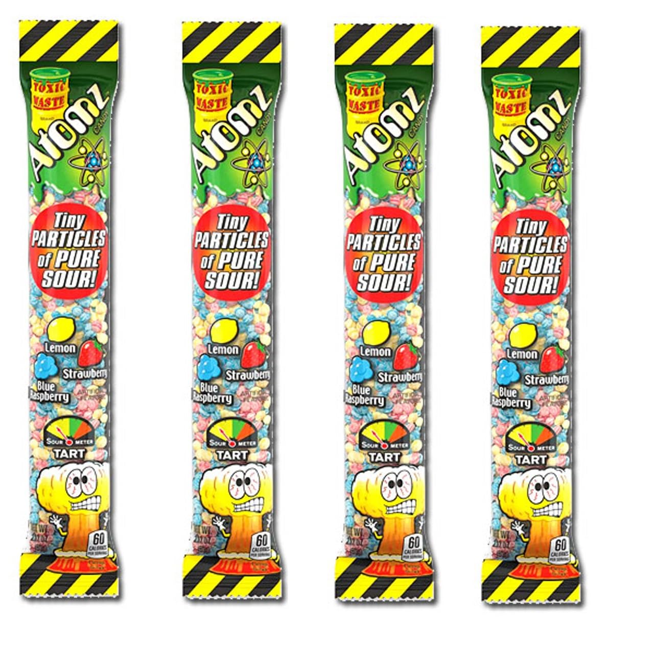Toxic Waste Atomz Sour Chewy Candy 2.12oz (60g) (pack of 4)