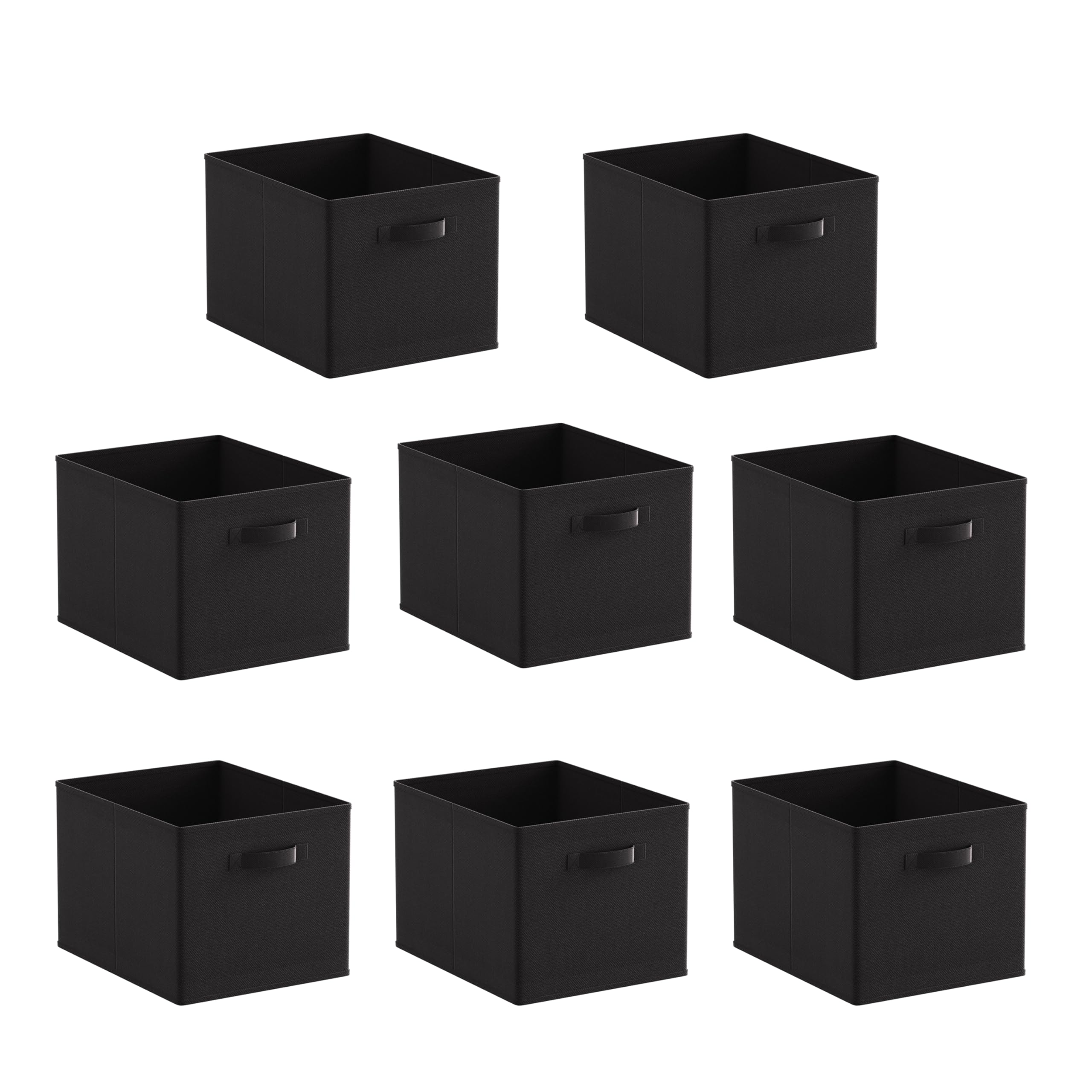 Foldable Storage Cubes Boxes Pack of 10 with Handle for Home Organization, Fabric Wardrobe Storage Box Organizer Basket Bins for Clothes Toys Towels, Collapsible&Durable Dark Blue 33x38x33cm — view 147