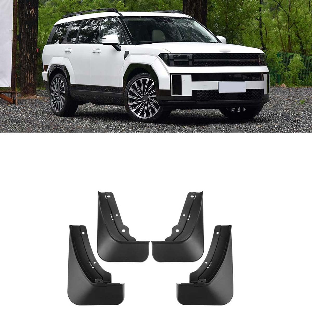 Bxqdam Normal Car Mud Flaps,Compatible With Hyundai Santa Fe 2023-2024,Car Exterior Accessories