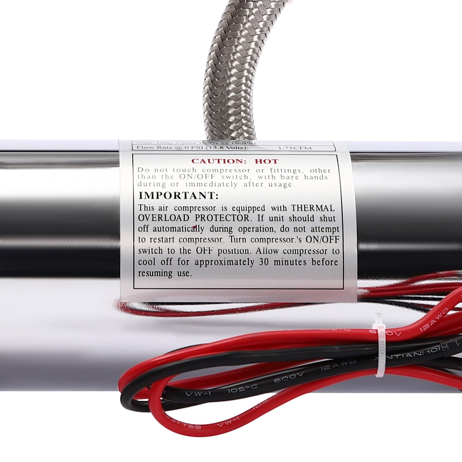Compressore d'aria per auto, 12 V, massima pressione di esercizio 200 PSI, compressore d'aria ad alte prestazioni per clacson auto, pneumatici auto, sistemi di sospensione