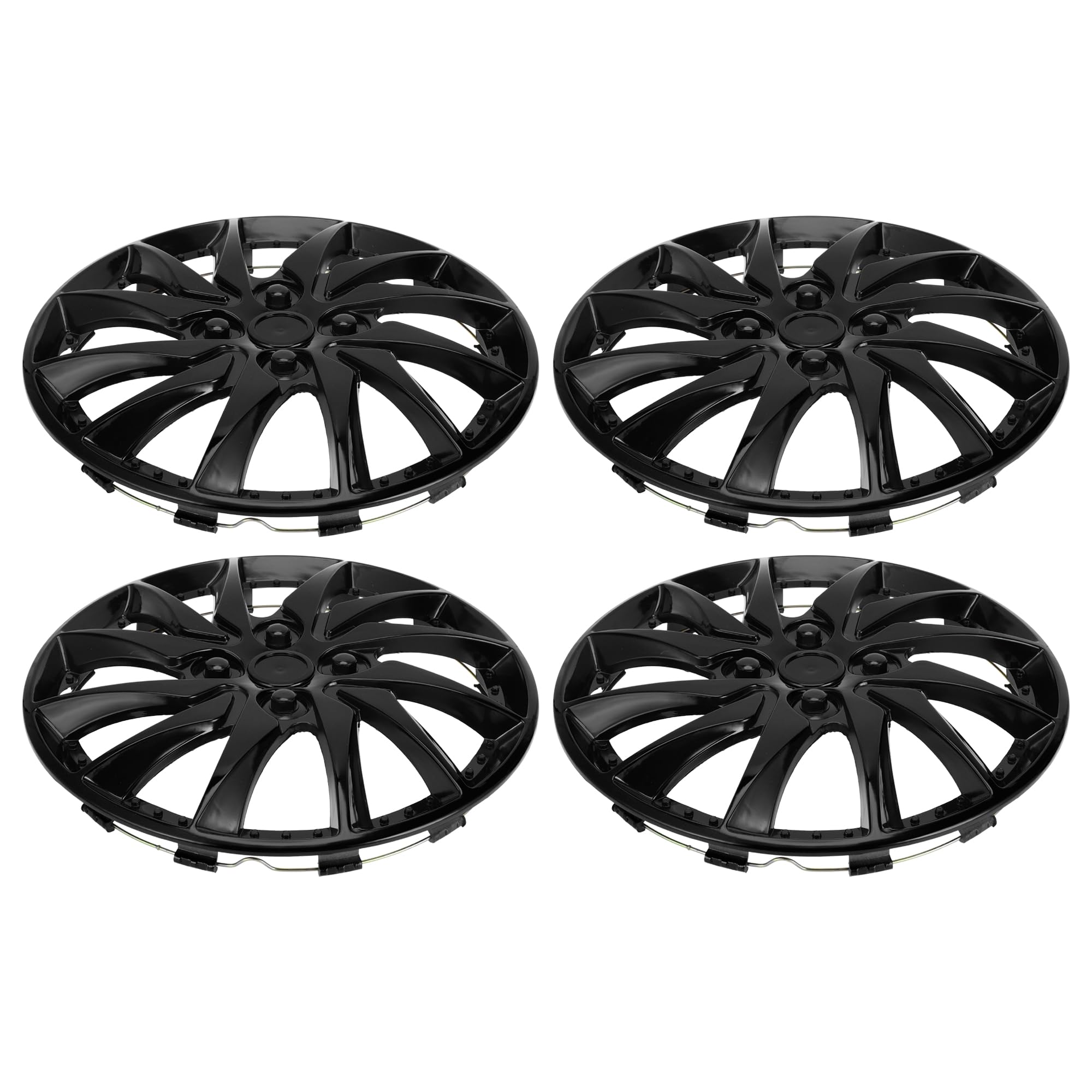 Partuto 4 Pcs Clip-On Universal Car Wheel Rim Hub Cover