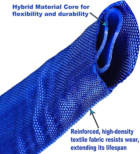 Miniatura 3 de YOTOO Manguera de jardín de 100 pies, ligera, duradera, flexible, no expandible, sin torceduras, con accesorios de latón macizo para exteriores,