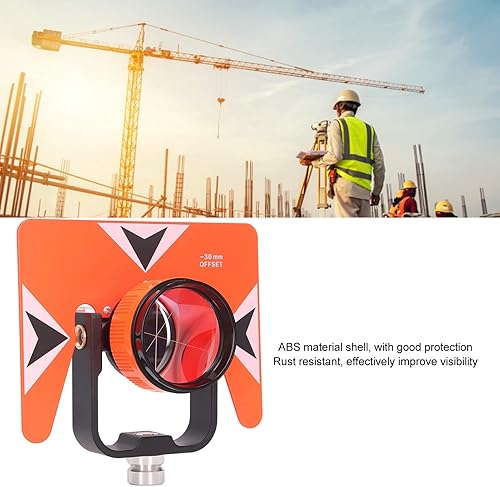 Miniatura 4 de Prisma de inclinación simple 0.000 in-1.181 in ABS Vivienda Estaciones totales Herramienta de topografía con bolsa de almacenamiento