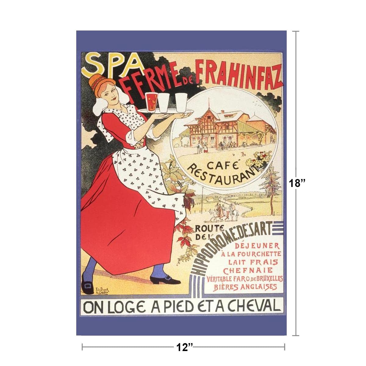 Amazon.com: Ferme De Frahinfaz A Cafe And Restaurant 1894 Vintage