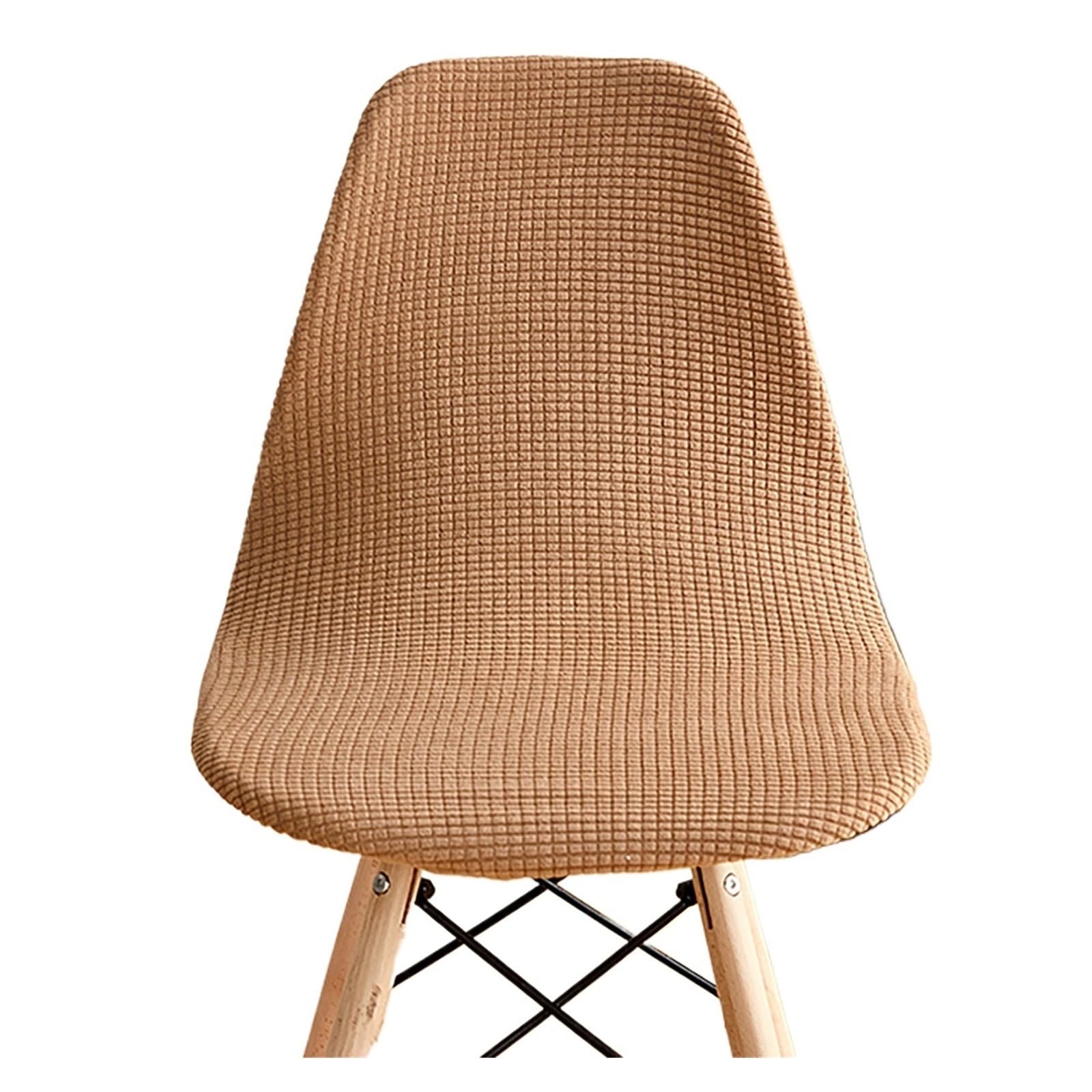 SHBHWS Jacquard Waterproof Shell Chair Cover Short Back Covers Adjustable Dining Room Seat For Bar Party for Hotel, Banquet(Color1)