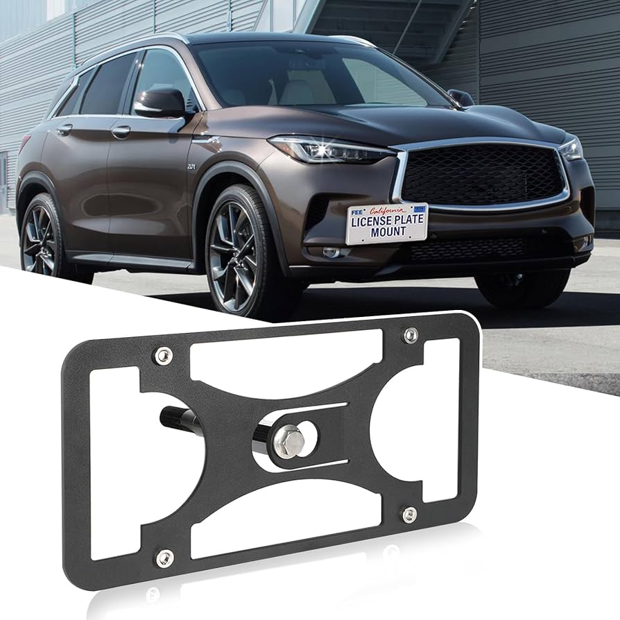 Q50 License Plate Relocation Kit No-Drill Tow Hook License Plate - Foto 7