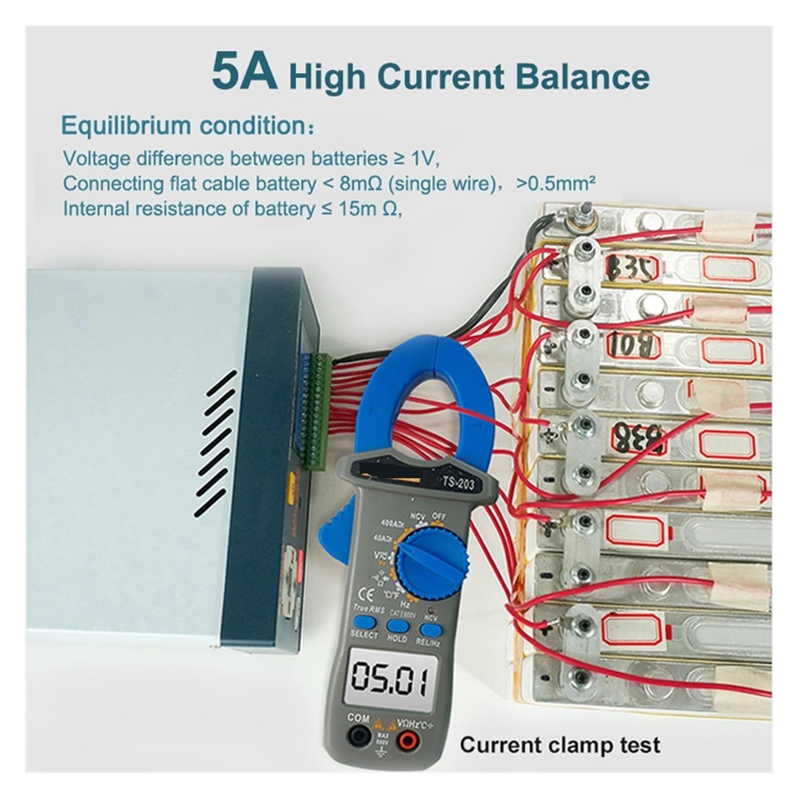 Tester Batteria, 5616 2S 6S 7S 12S 14S 16s Batteria al litio Capacità di riparazione 5A Bilanciatore di tensione della batteria corrente
