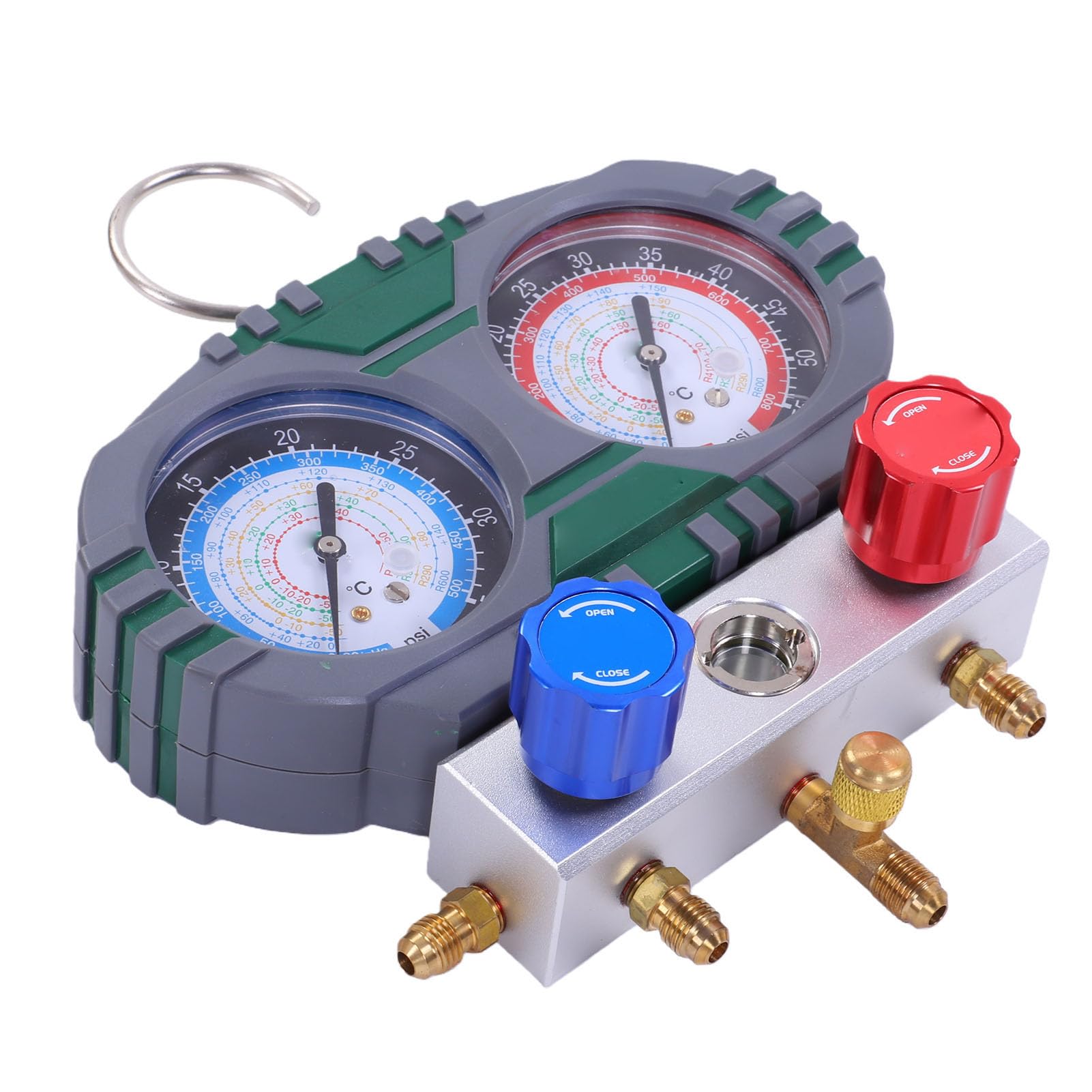 Matybobe HVAC Manifold Gauge Set, Präzisionsregelung mit Metallknopf, für