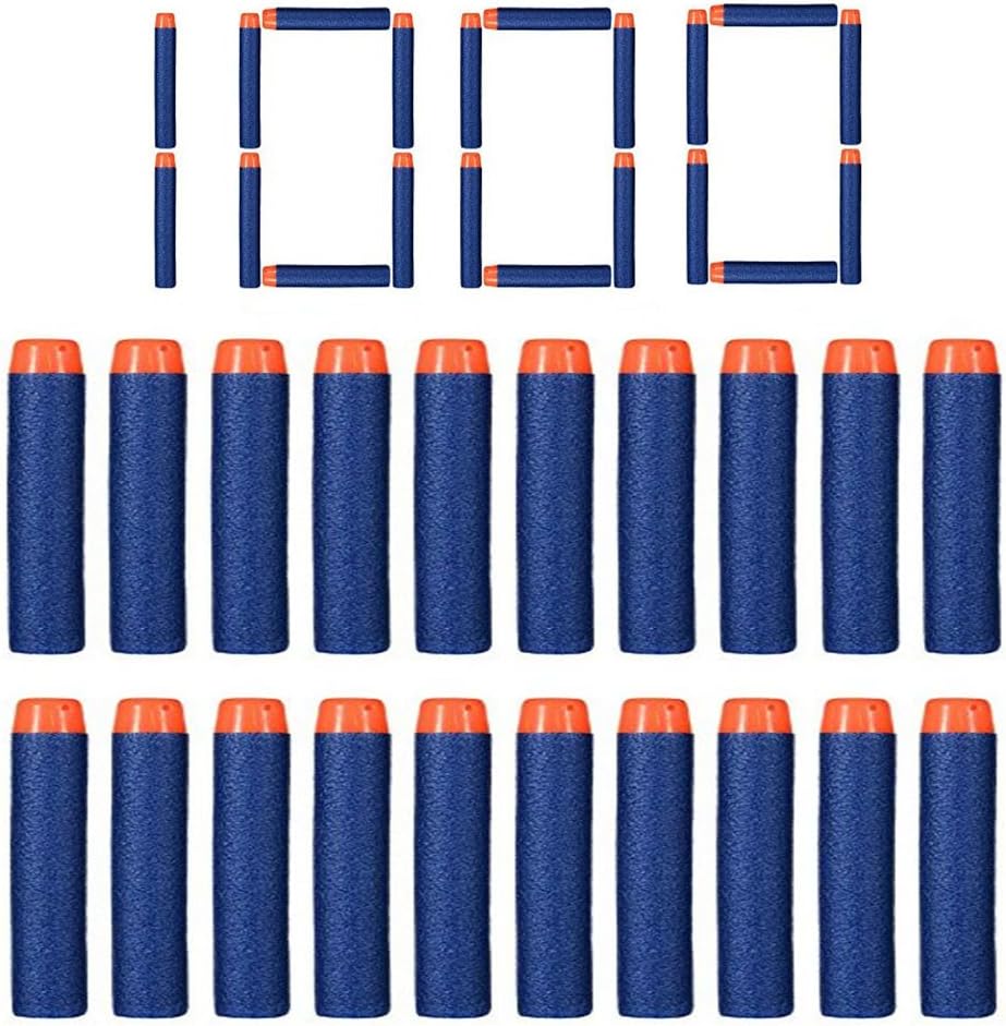 Fhede Nerf Refill Bullet Compatible Bullet Darts Soft Tip Blasters Kid Toy Gun for Nerf Toy Gun N-Strike Elite Series 50/100/200/300/400/500/600/1000 Pack Blue (1000 Pcs)