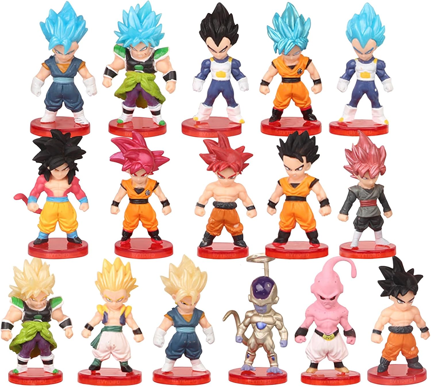 16 Piece Set of Dragon Goku Action Figure, 3