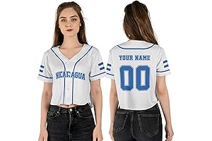 Camisa de Béisbol de Nicaragua Personalizada para Mujer, Jersey de la Bandera...