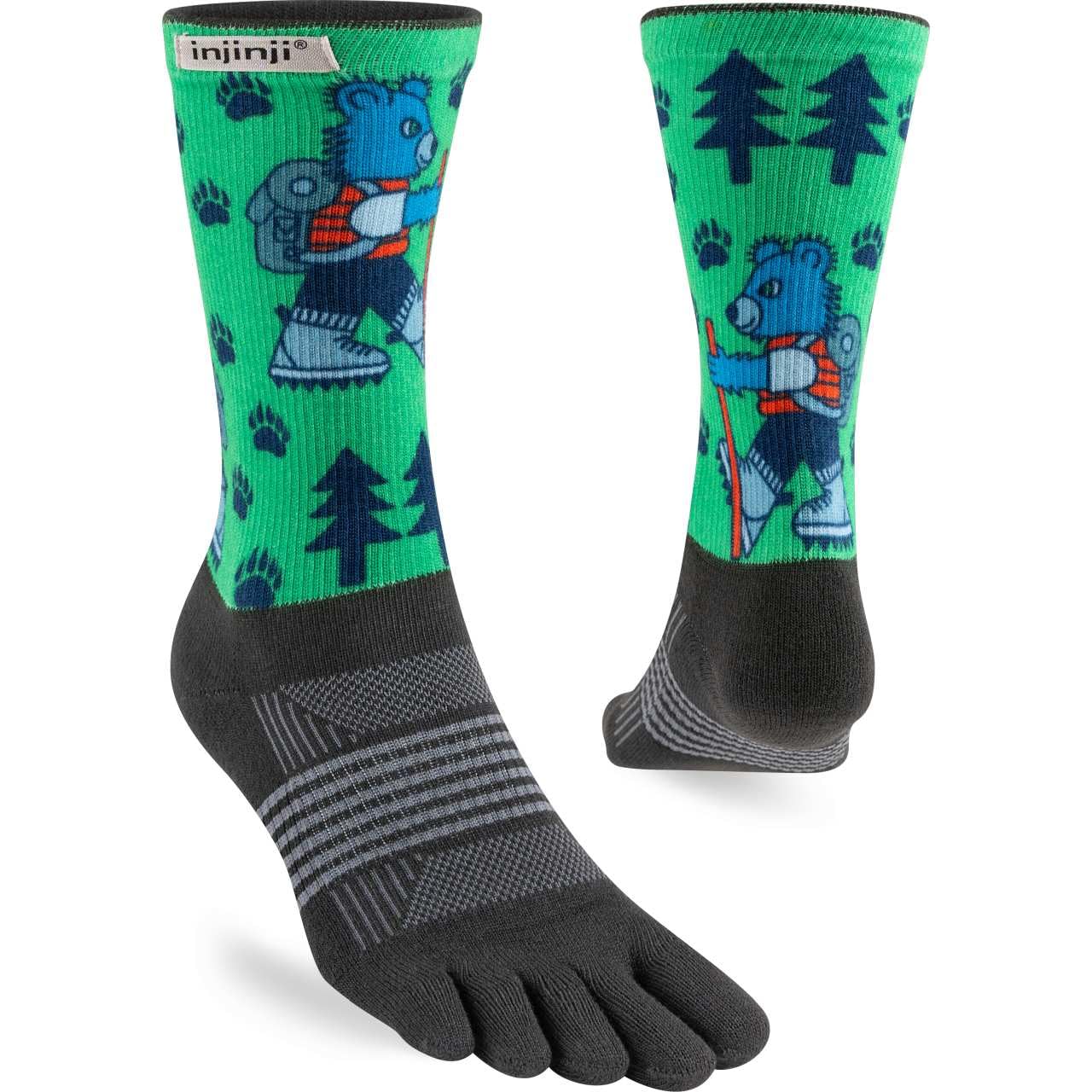 Injinji ARTIST DESIGNED WOMEN'S MINI-CREW WILDERNESS M/L Toe Socks, Wilderness., M-L