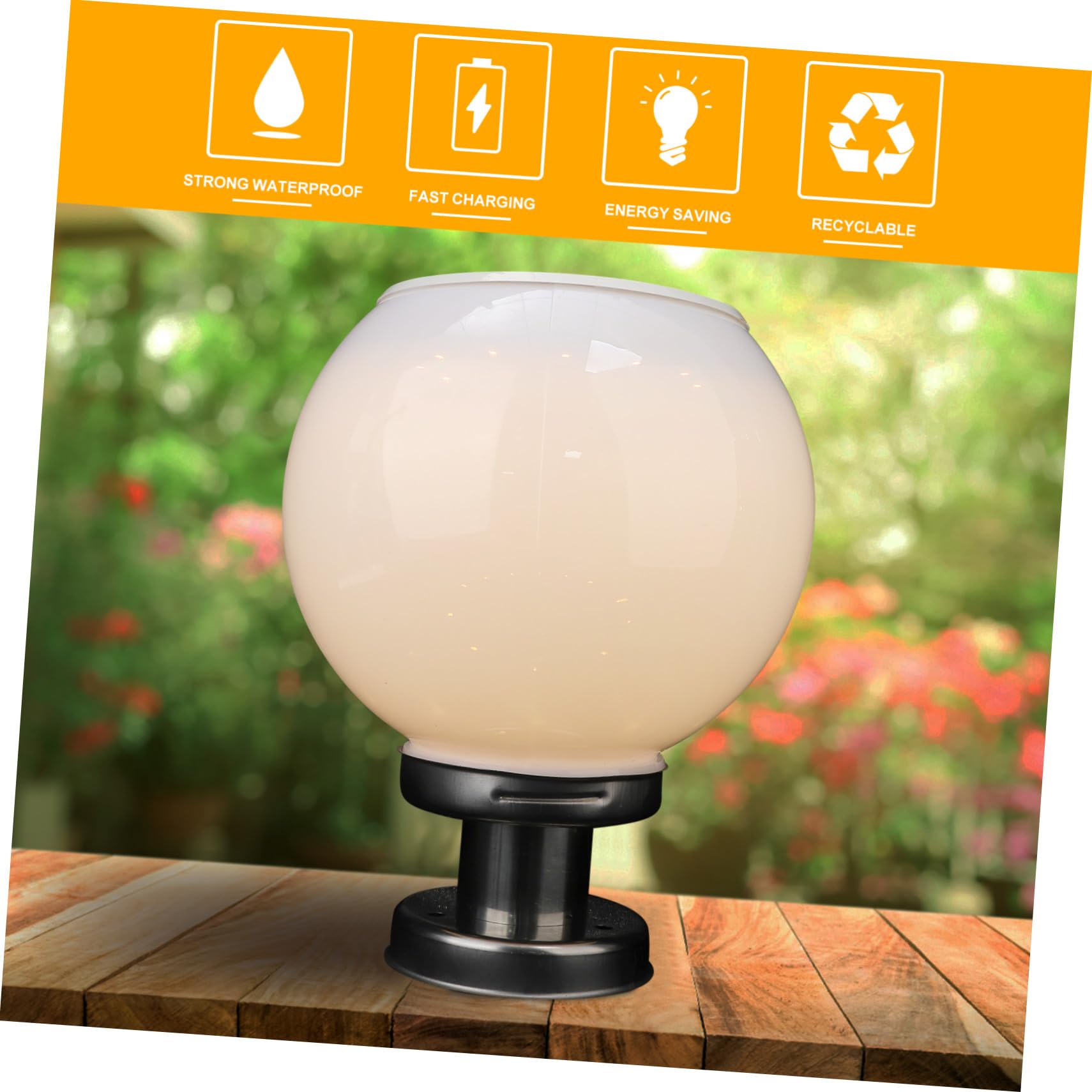 Solar Pfostenleuchte für Zaunpfosten, Edelstahl Acryl, Warmweiß | Dekorative Außenbeleuchtung für Balkon und Garten, Solar Geladen, Nachtlichtfunktion