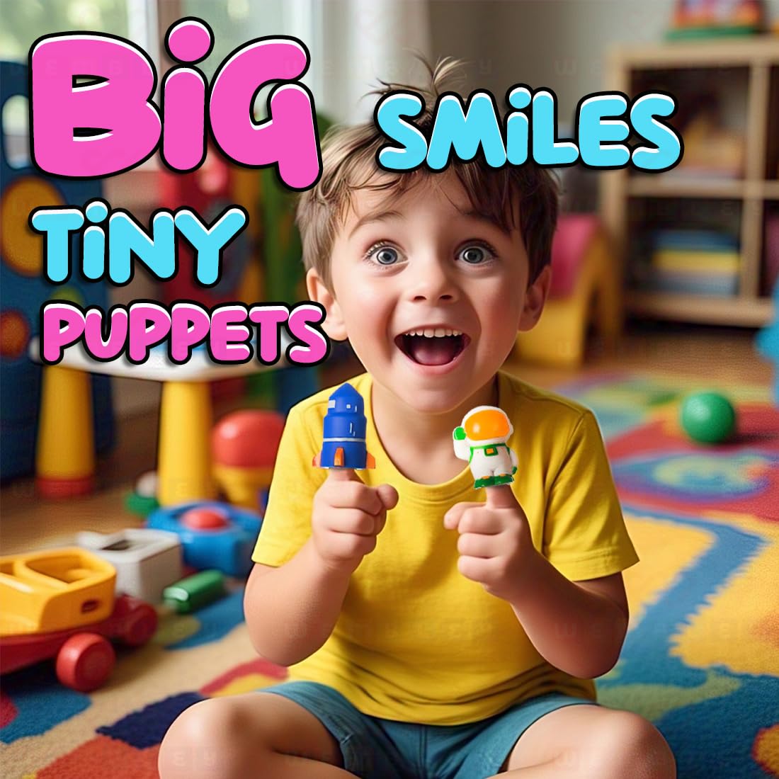 Wembley 5 Pcs Space Finger Puppet Toy for Kids| Soft and Mini Figure Toys for Boys and Girls| Great for Parties, Interactive and Imaginative Playtime| Ideal as Return Gifts for Kids (Space) 3