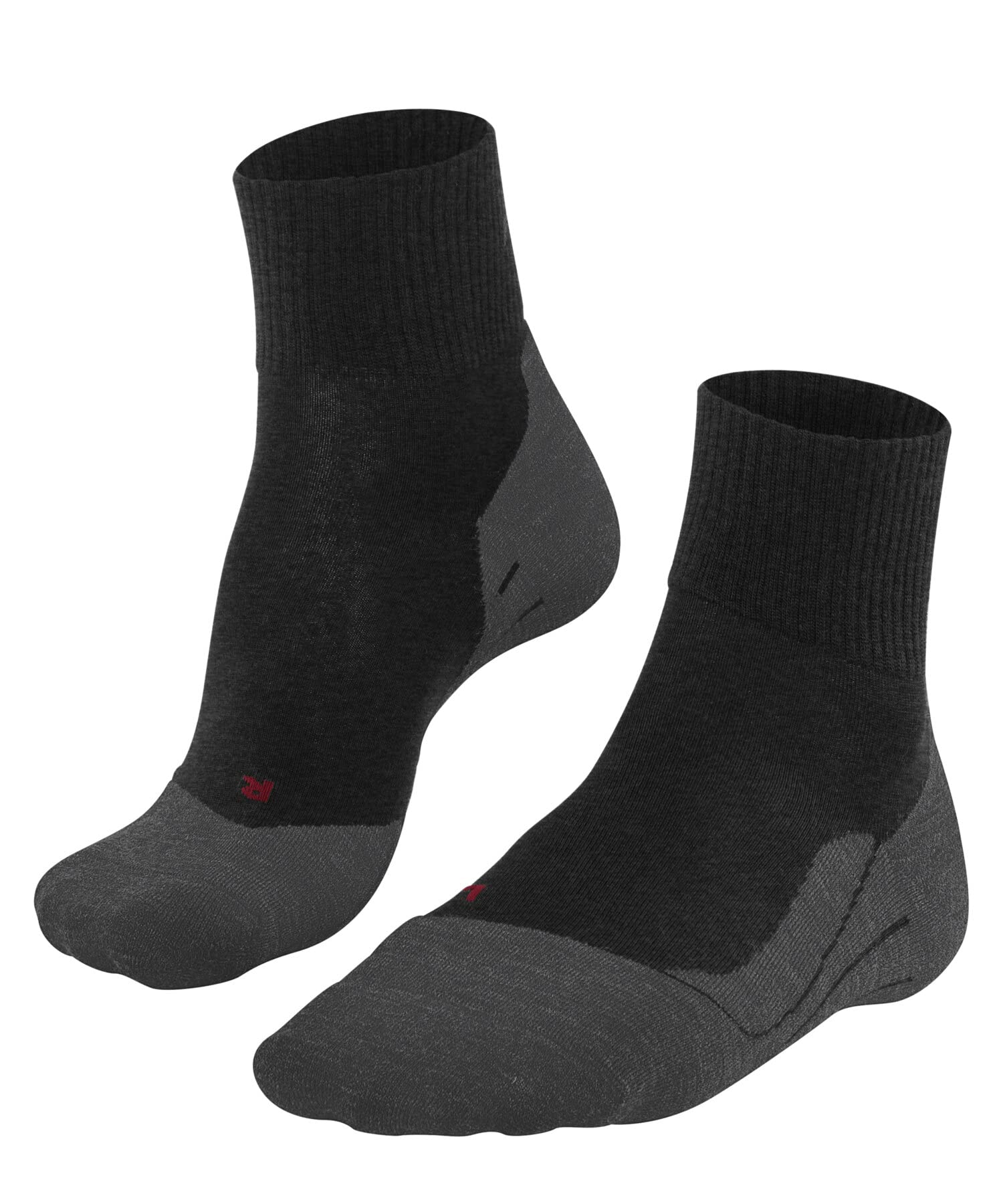 FALKE Heren Wandelsokken TK5 Wander Wool Short M Sso wol functioneel materiaal anti-blaar dun 1 paar, Grijs Asphalt Melange 3180, 44-45 FALKE Heren Wandelsokken TK5 Wander Wool Short M Sso wol functioneel materiaal anti-blaar dun 1 paar, Grijs Asphalt Melange 3180, 44-45