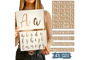 Calligraphy Alphabet Stencil Template Kit