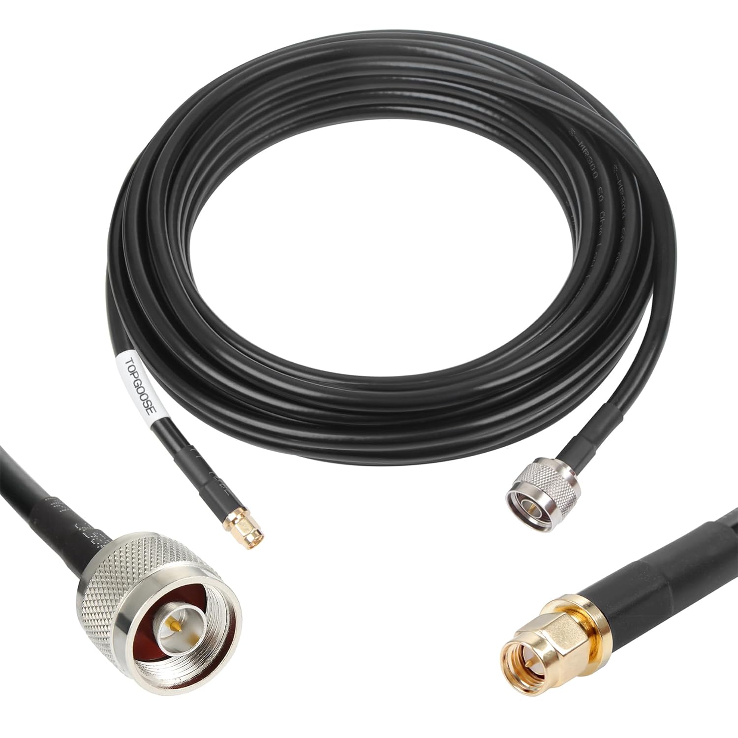 TOPGOOSE SMA Male to N Male Cable, RG316 SMA to N Cable 50 Ohm for WiFi Router, GPS Receiver, Antenna, Signal Booster etc (LMR, 25ft)