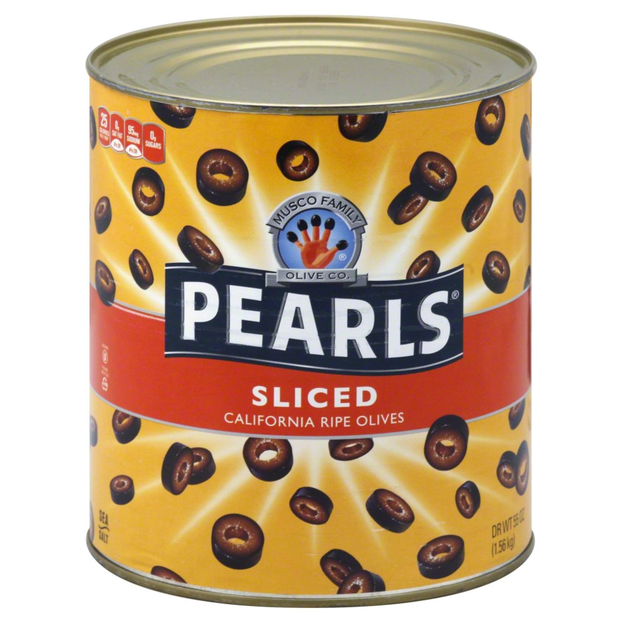 Pearls, Sliced Ripe, Black Olives, 55 oz