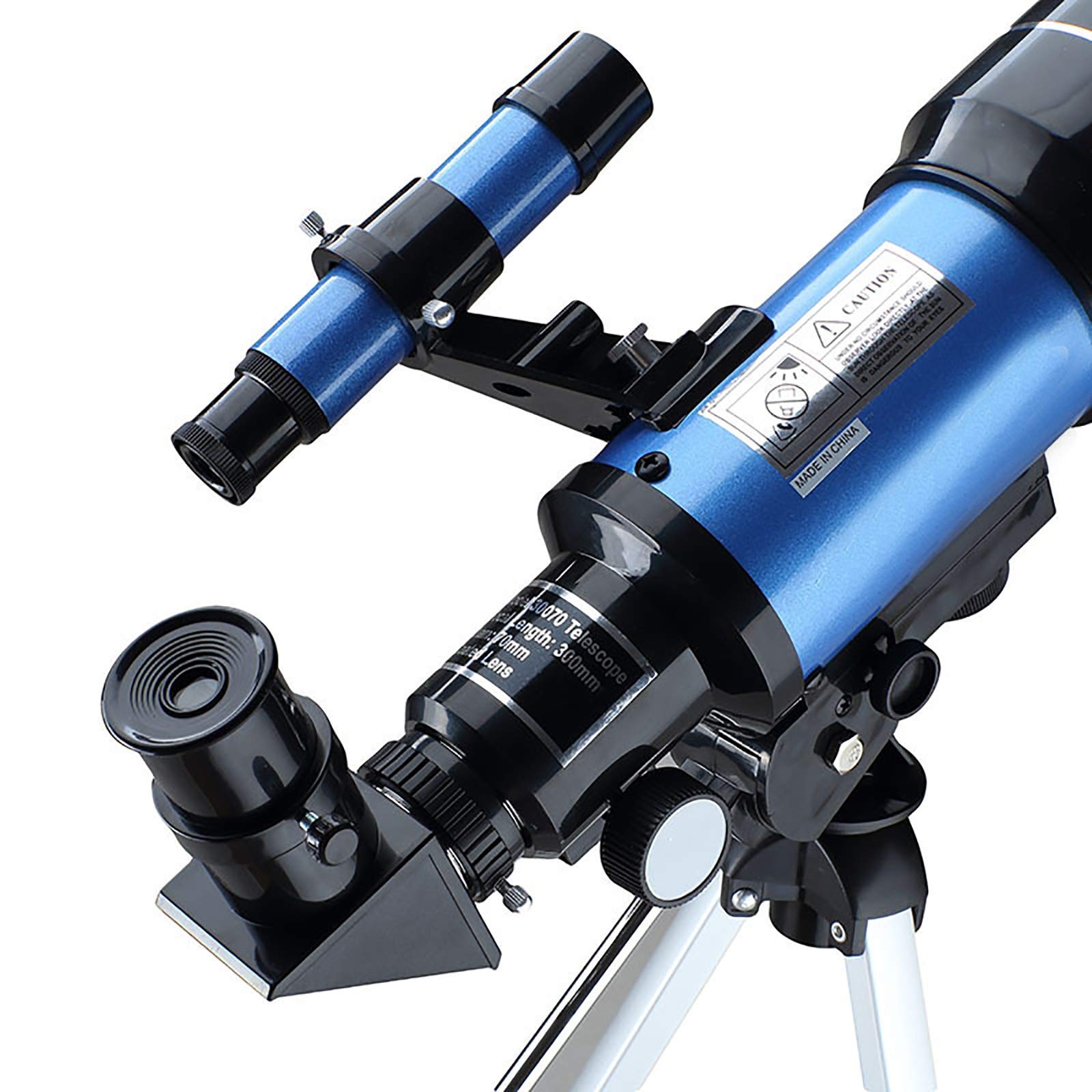 Telescopio astronomico, per Bambini Telescopi Spaziali per scienze dell'educazione, Ktelescopi Portatili per Principianti con treppiede, oculare 1,25 Pollici, Blu