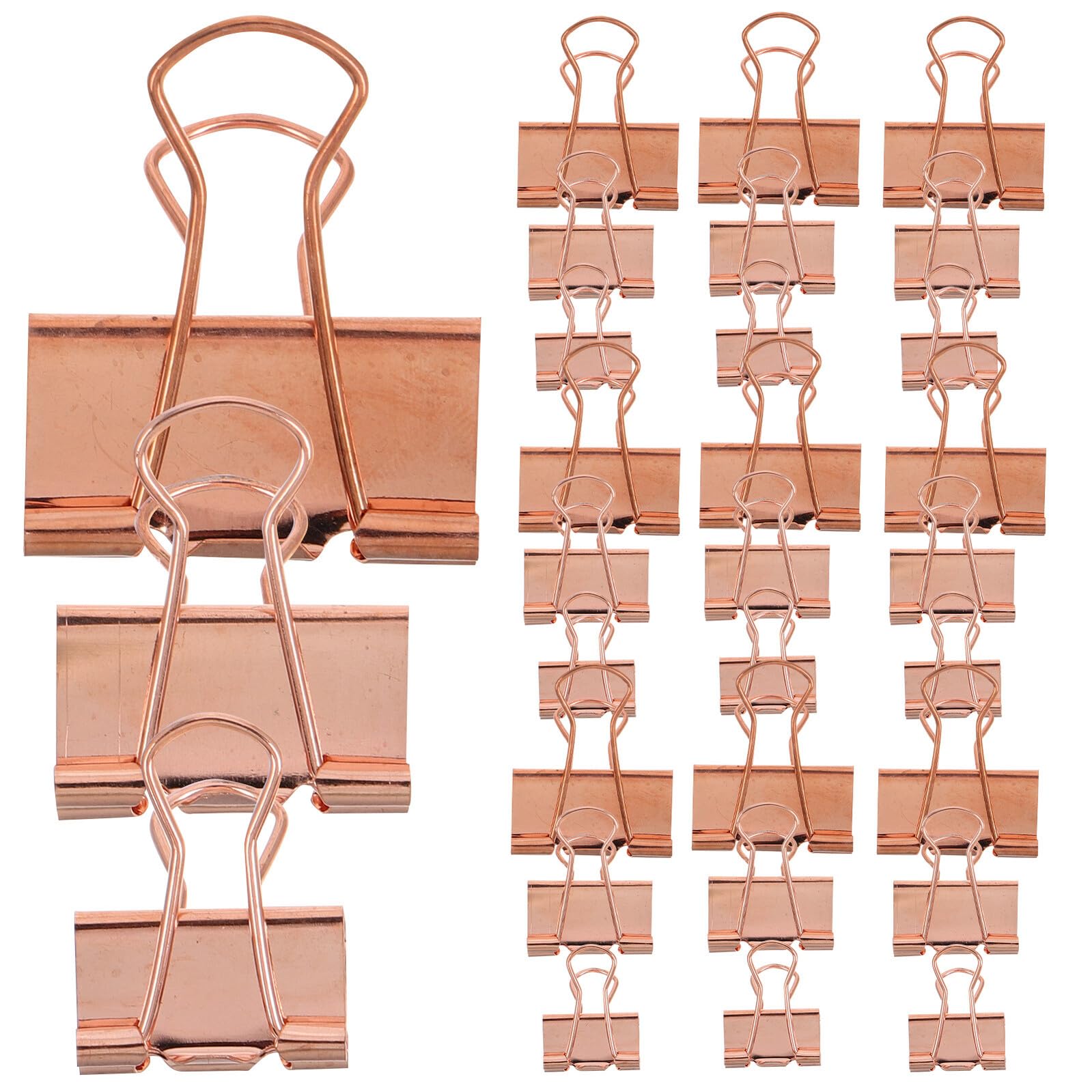 Pinces à papier métal rose doré de qualité supérieure pour organisation - 8