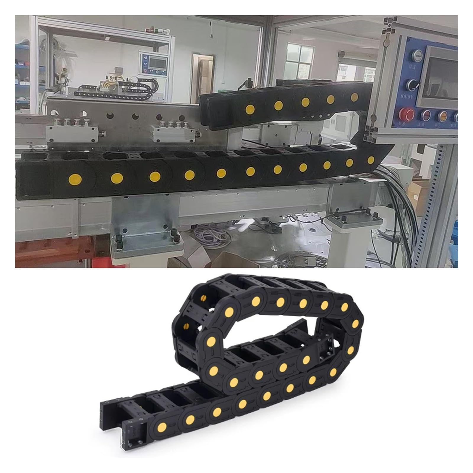 Wdjbpsh 9M/29.6Ft Bridge Type 3D Printer Drag Chain, 1-10M Lenght Customizable Nylon Removable Wire Track For Management & Protection, H 25Mm R55(,25X38mm/0.98X1.5in)