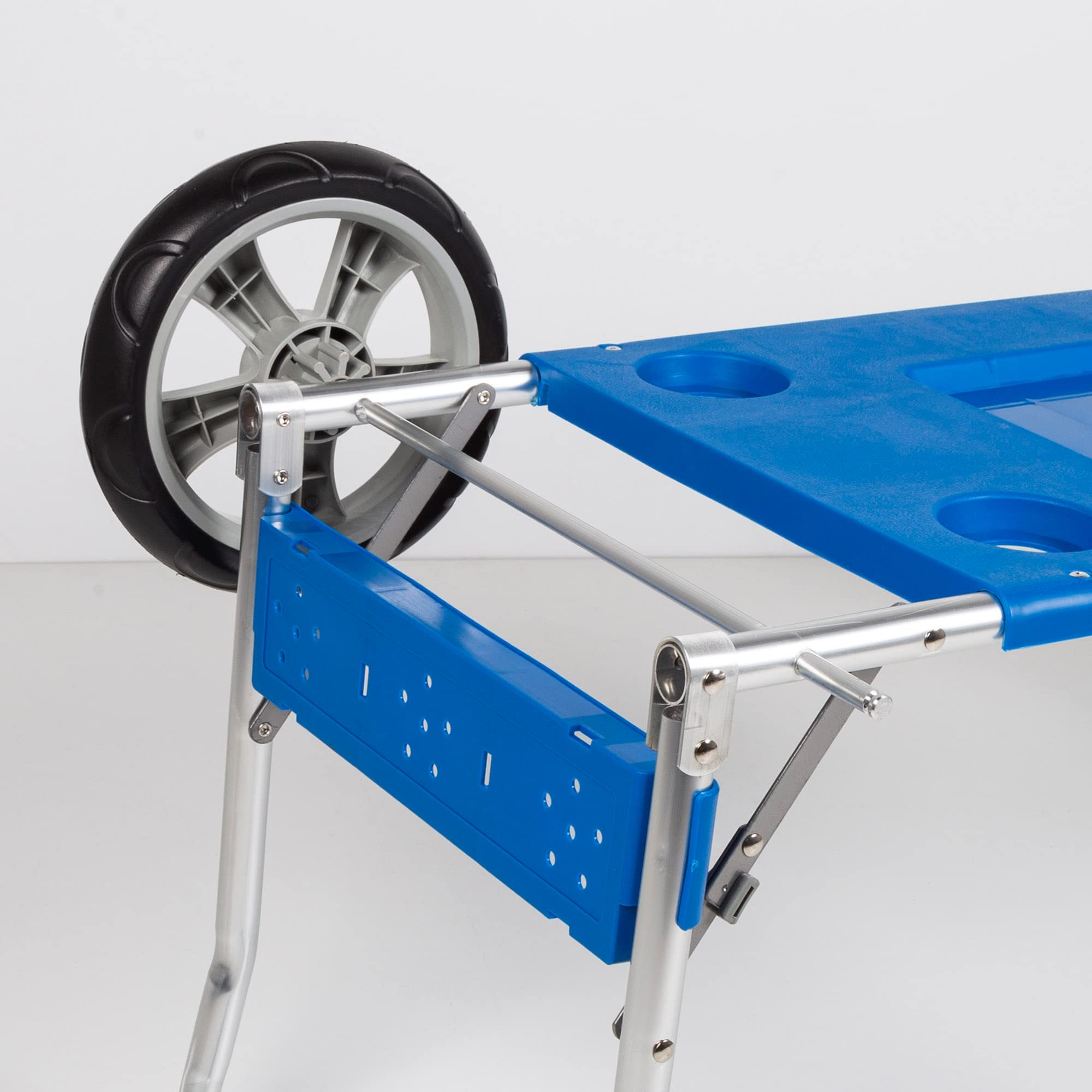 AKTIVE 62284 - Faltbarer Strandwagen, umwandelbar in einen 2-in-1-Tisch, Maße 50 x 78,5 x 105 cm, Maximales Gewicht 30 kg, Mehrzweck-Tragetasche für Strand, Camping, Veranstaltungen