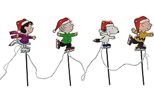 ProductWorks 12-Inch Peanuts 2D Pre-Lit Yard Art Charlie Brown with Lights