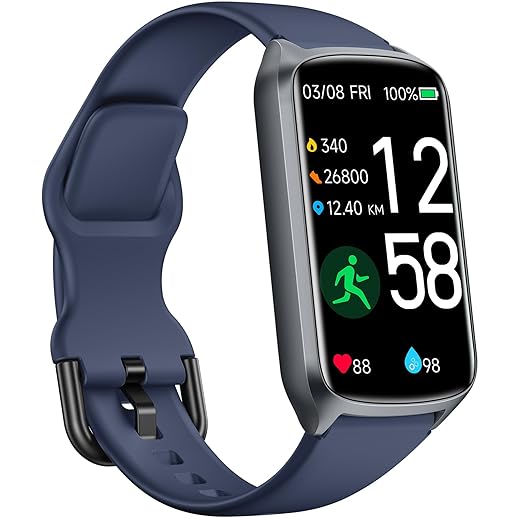 Fitness Smart Watch for Women Men, 24/7 Heart Rate, Blood Oxygen, Stress and Sleep Tracker,100 Sports Modes, 5ATM Waterproof Activity Trackers and Smart Watches