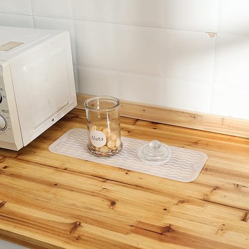 Miniatura 123 de Tapete de silicona para secado de platos para múltiples usos, fácil de limpiar, ecológico, resistente al calor, tapete de silicona para encimera