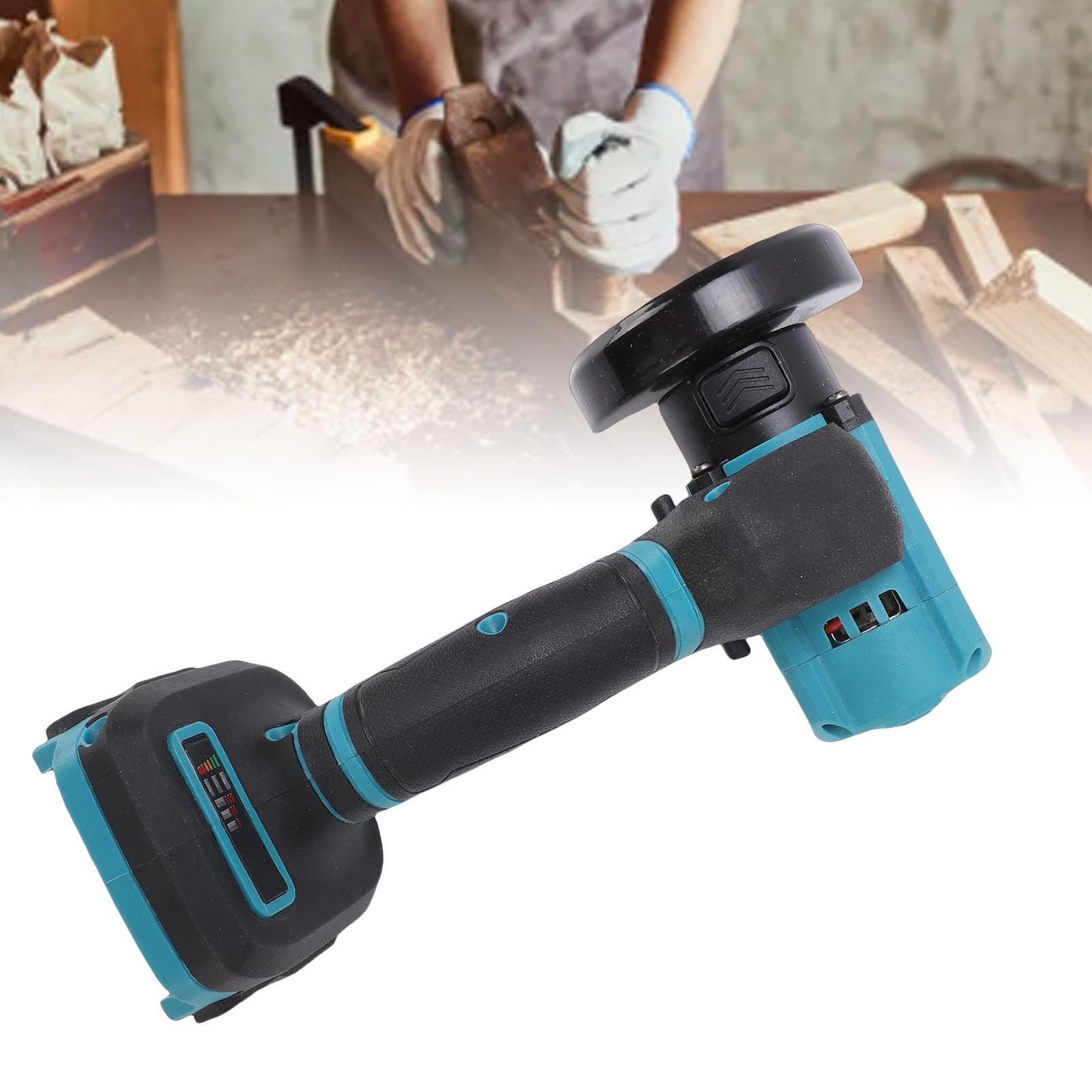 LICAEVEY Mini Pilarka Tarczowa, Bezprzewodowa, Kompaktowa Konstrukcja z Ergonomicznym Uchwytem Dodatkowym i Podwójnym Wyłącznikiem Bezpieczeństwa, Piła Zasilana Akumulatorowo dla