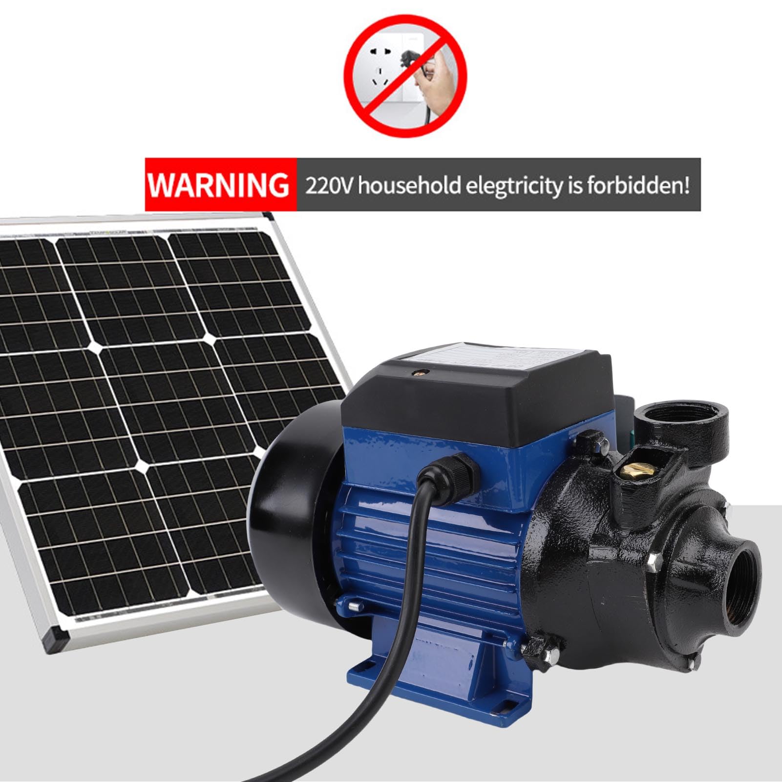 AUNMAS Pompy Wodne 24 V, Pompa do Przetaczania Wody o Wysokim Udźwigu ze Stopu Aluminium, Idealna do Nawadniania W Domu i zastosowań Rolniczych, Moc 230 W, wysokość Podnoszenia 25 M