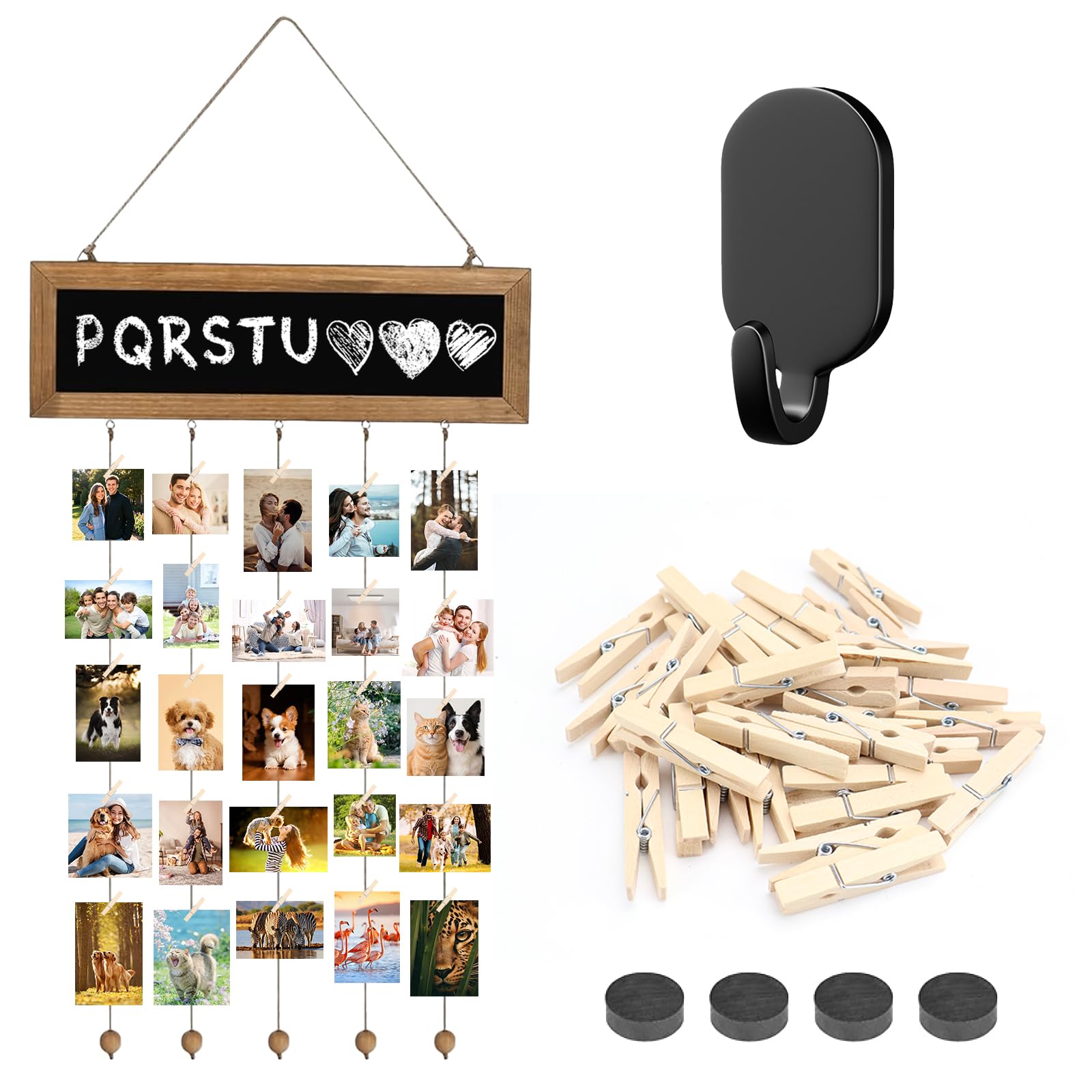 DIY fotowand inspiratie: collage van organische vormen