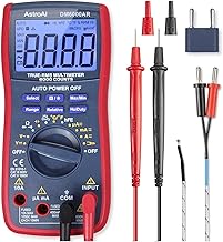 AstroAI Digital Multimeter, TRMS 6000 Counts Multimeters Manual and Auto Ranging; Measures Voltage, Current, Resistance, Continuity, Capacitance, Frequency; Tests Diodes, Transistors, Temperature