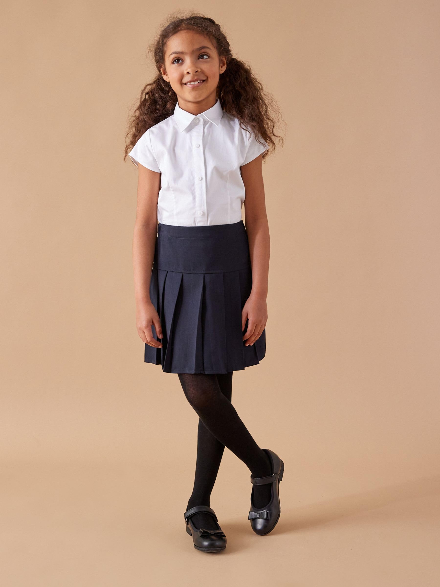 NEXT Fille Jupe d’école plissée à Taille Classique, Lot de 2