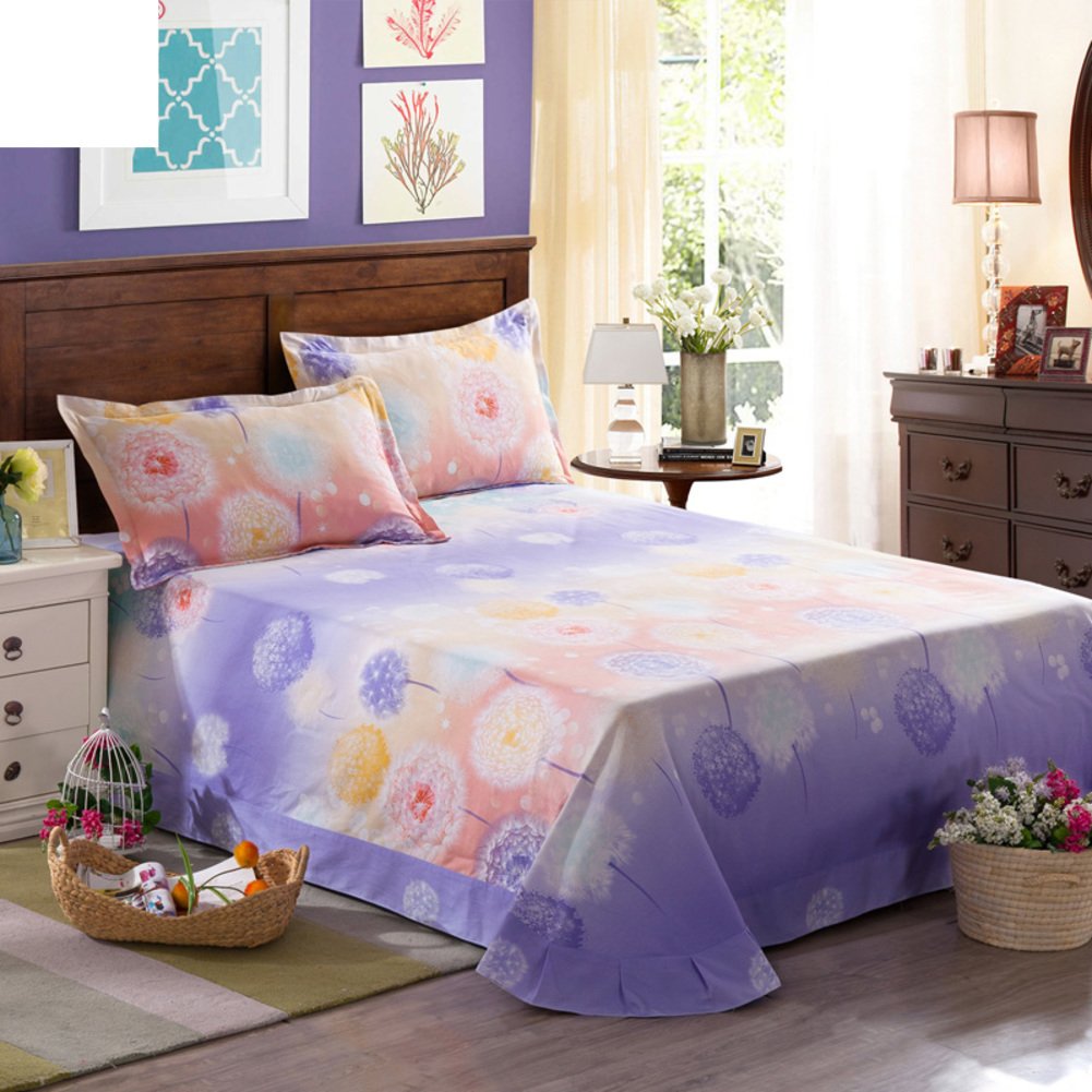 Drap en coton doux effet brossé 250x245 anti-glissement pour lit