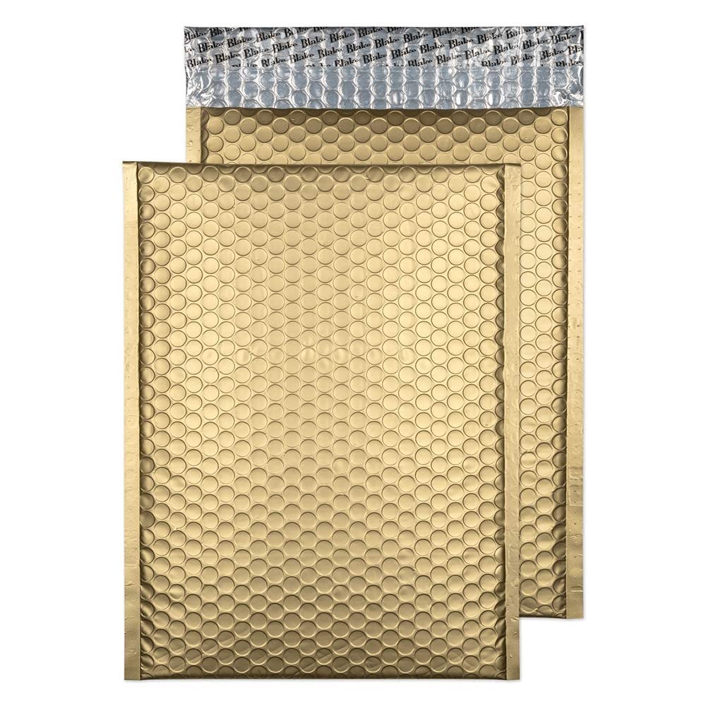 Blake Purely Packaging C4 324 x 230 mm Matt Metallic Padded Bubble Envelopes Peel & Seal (MTMG324) Metallic Gold - Pack of 100