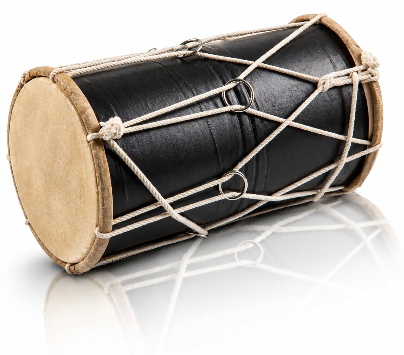 Fait à la main en bois et en cuir classique indien Folk Tabla Drum Set percussions à main du monde Instruments de musique Punjabi Dhol Dholak Dholki Fun pour adultes enfants anniversaire pendaison