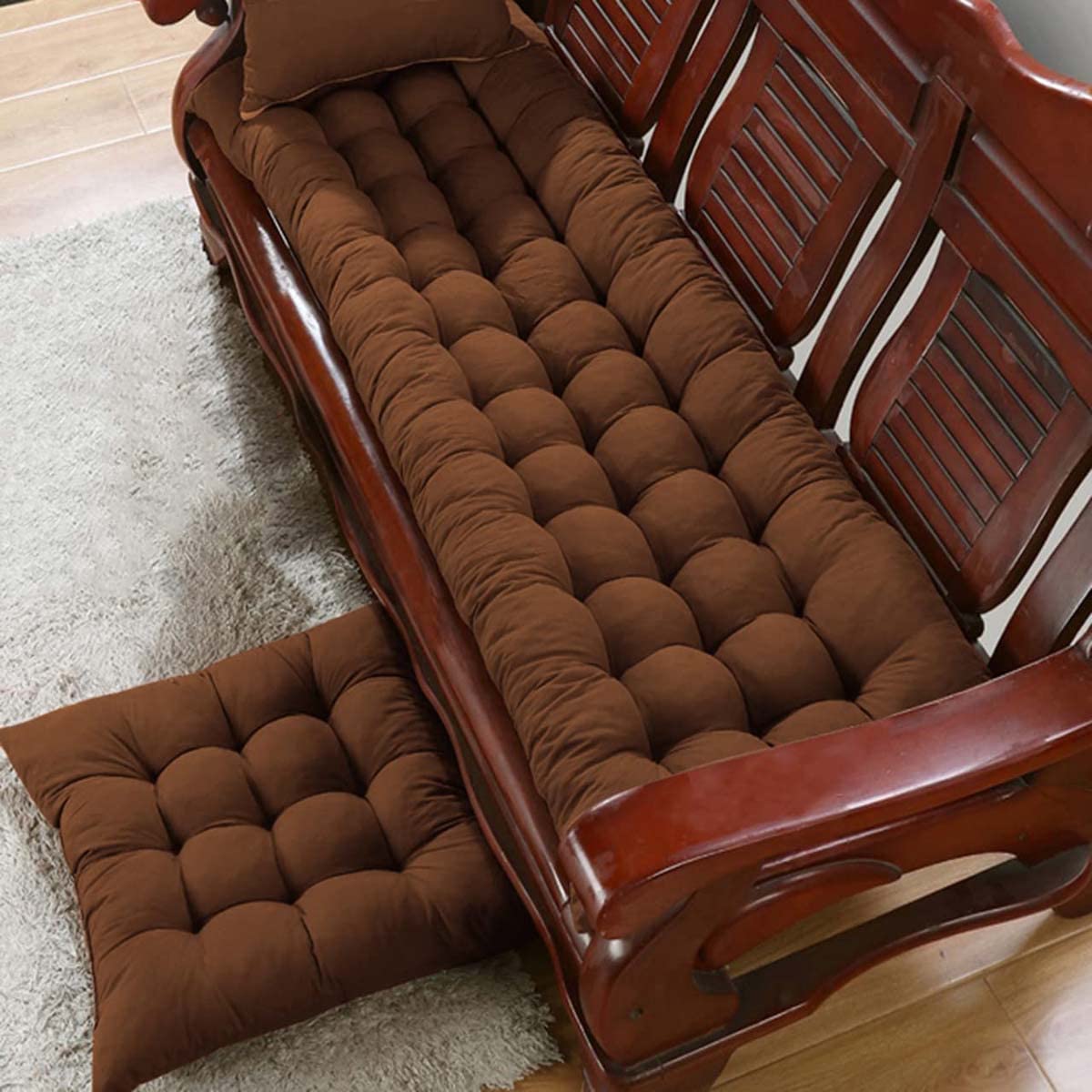 Cuscino per panca a 2/3 posti rettangolare, per interni ed esterni, spesso e morbido, adatto per mobili da giardino, dondoli, chaise longue, sdrai, panche, 100 x 40 cm, grigio