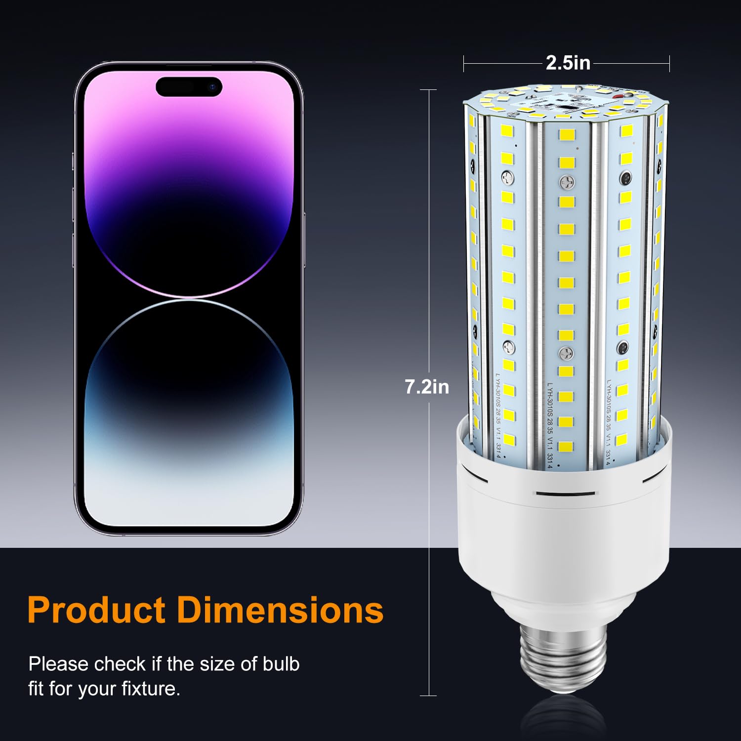 NS 75W Motion Sensor Light Bulbs 2-Pack, 7500LM Dusk to Dawn Security Lights, E26 Auto On/Off, 5000K Daylight for Garage, Front Door, Porch, Balcony, Closet & Storage