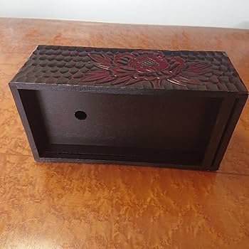 鎌倉彫木製ティッシュボックス 赤黒波模様 Amazon.co.jp: 鎌倉彫 工芸品 ティッシュケース ティッシュBOX