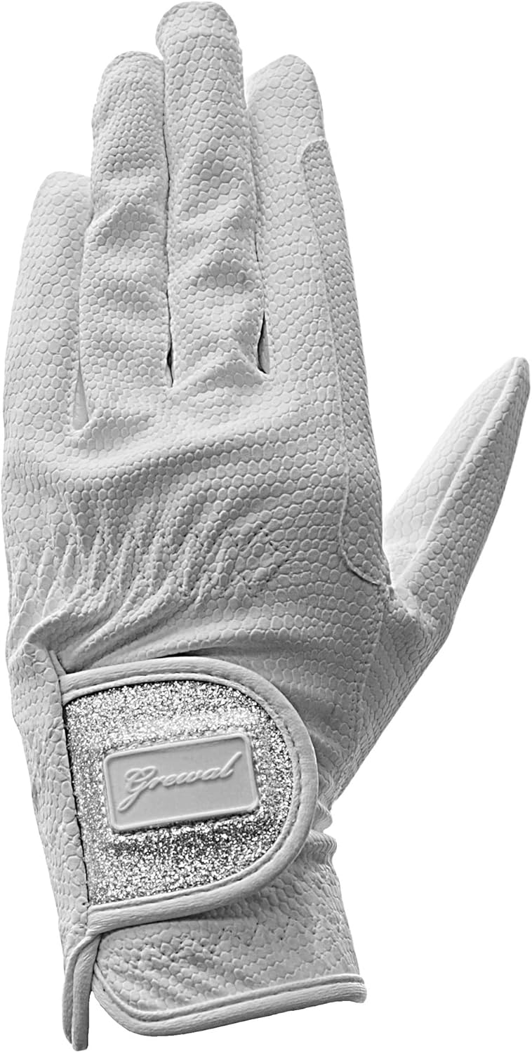 Isabella Ladies Synthetic Leather Equestrian Horse Riding Gloves, sz 5-9
