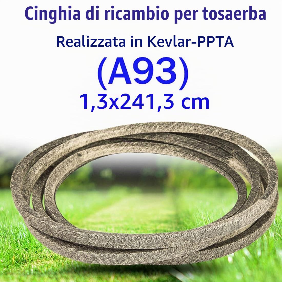 Cinghia di trasmissione del trattore del tosaerba per Husqvarna Artigiano/AYP/Poulan 144959 130801 5321449-59 21547027 531300766 YTHP1542,LT120,LT130,LT1238,LT1538,YT150 1/2 "x95" Realizzato in Kevlar