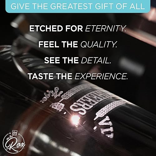 Miniatura 6 de On The Rox Drinks Regalos con monograma para mujeres y hombres  Letra A-Z inicial grabada monograma copa de vino sin tallo, regalo de vino