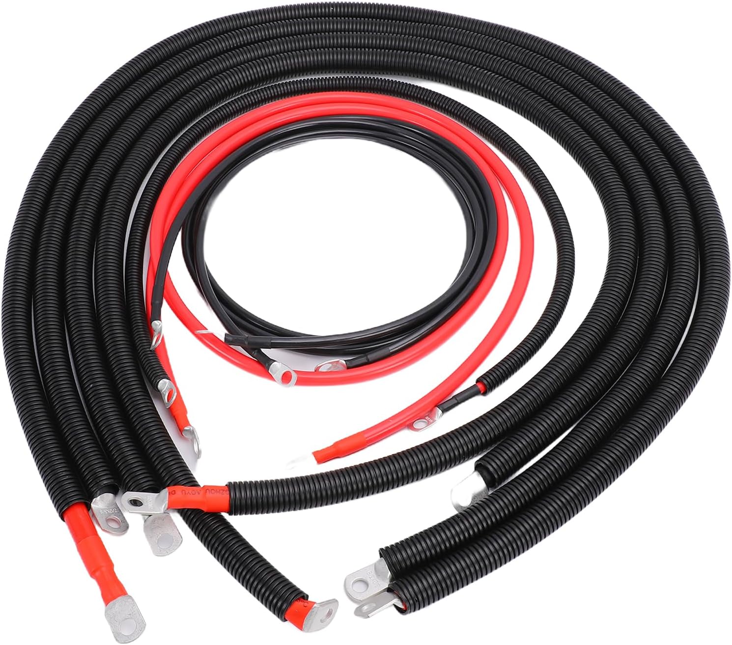 7.3L Battery Cable Replacement Kit | 2/0 Gauge Starter Cables Positive Negative Harness for Superduty 1999-2003
