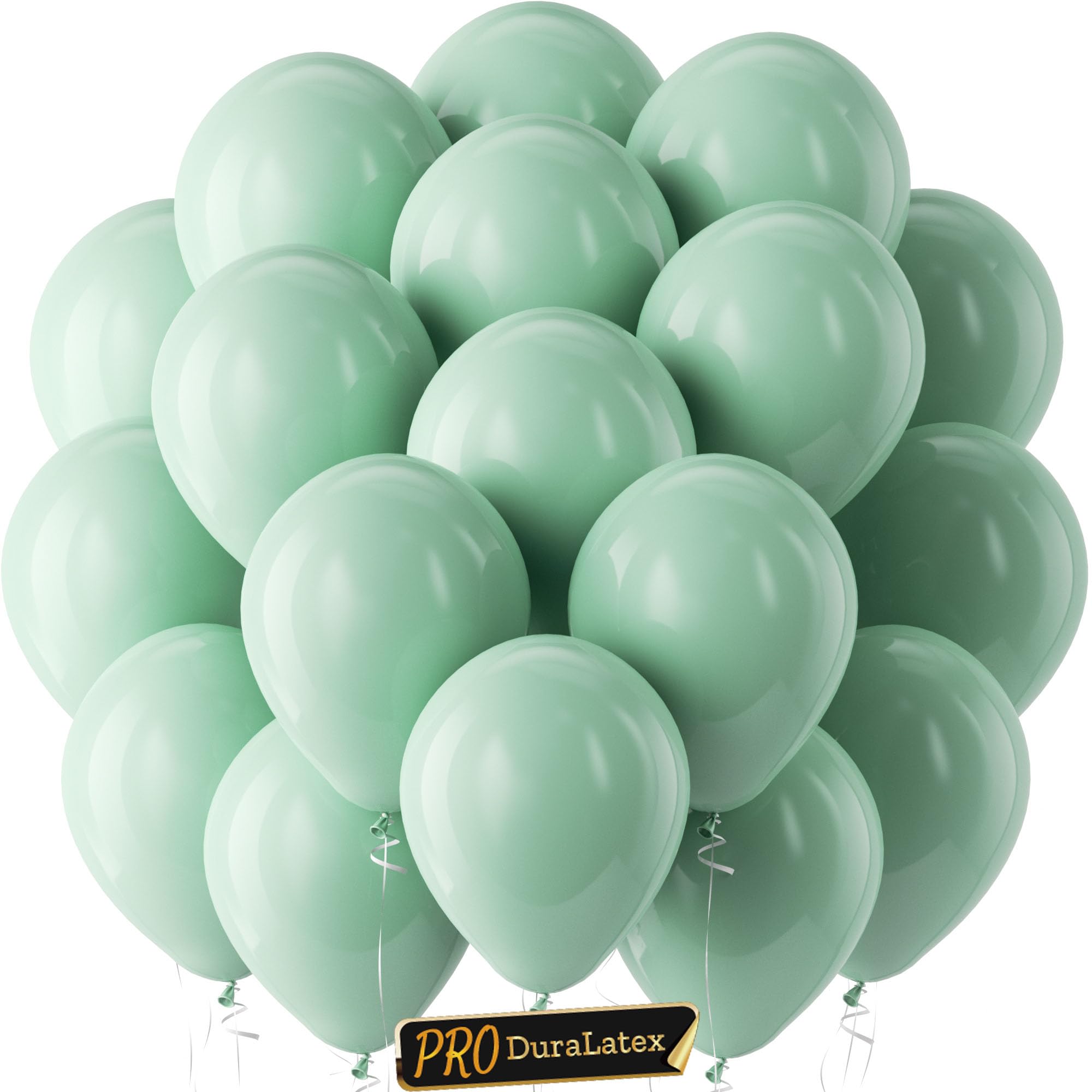 Bezente Pro Duralatex Mint Green Extra-Thick Balloons 120 Pack 10 inch