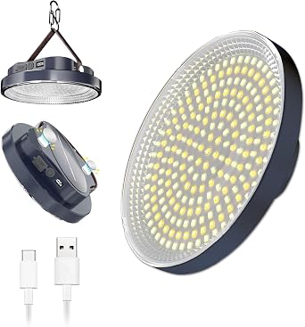 Portable Camping Lights Rechargeable,5000LM Led Tent Light 30W with Magnet , IPX4 Waterproof Camping Lantern Power Failure Emergency Survival Kits Snowstorm
